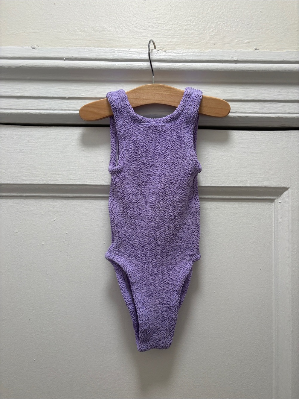 Hunza G Kids Lavender Terry One-Piece Swimsuit
